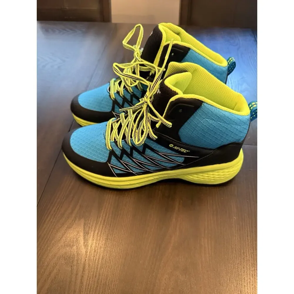 HI-TEC Demolisher Mid Men's Athletic Shoes Synthetic Black/Blue/Yellow 9.5